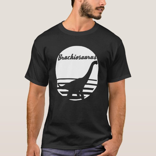 Brachiosaurus Sunset T Shirt (Framsida)