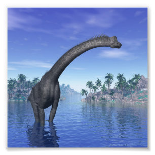 Brachiosaurusdinosaur - 3D framför Fototryck