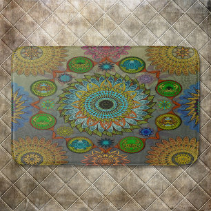 Brachyuras symboliska mandala art i Klo Badrumsmatta