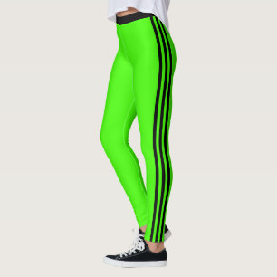 Brack Side Rand Neon Grönt Leggings Anpassningsbar