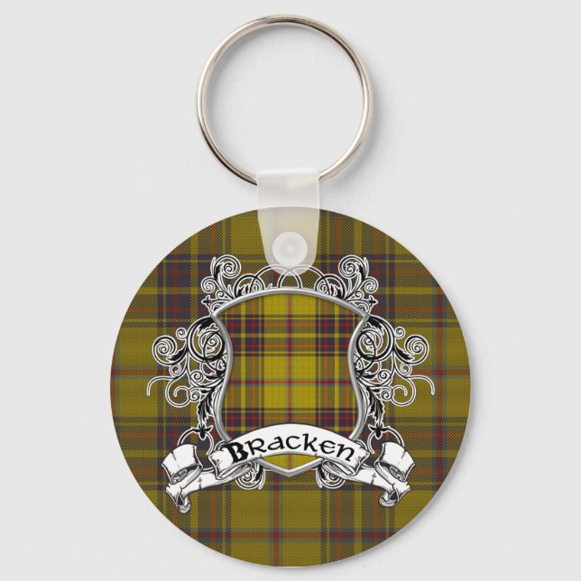 Bracken Tartan Shield Nyckelring (Framsida)