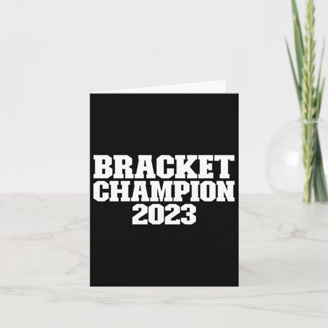 Bracket Champion 2023 Basketball Tournament Bracke Kort (Framsida)