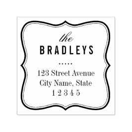 Bracket Ram Personlig Rubber Frimärke Självfärgande Stämpel