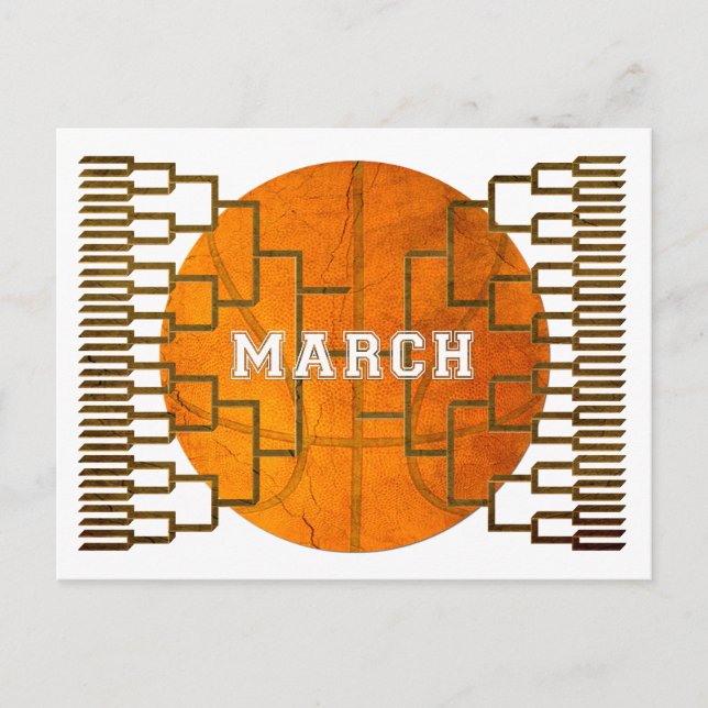 Bracketologi mars Basketball Awesomeness Vykort (Framsida)