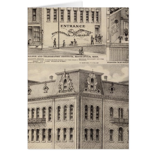 Brackets block, Minnesota Hälsningskort (Framsidan)