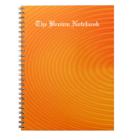 Bräcklig Orange Cirkulär Abstrakt Anteckningsbok
