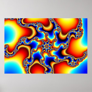 Bräckligt - Fractalaffisch Poster