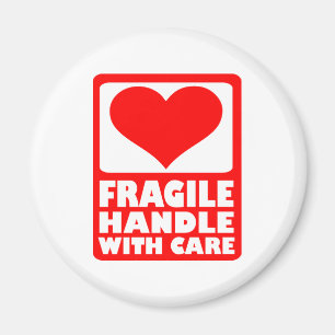 Bräckligt handtag med omsorg magnet