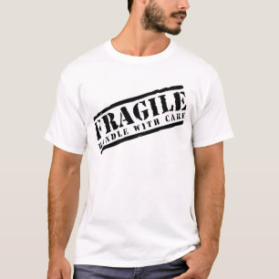 Bräckligt handtag med omsorgdesign tee
