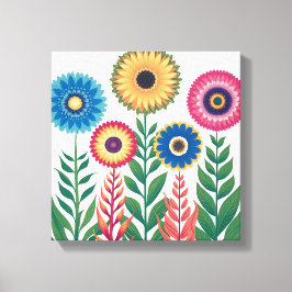 Bräckt Blommigt Aestetiskt: Bröstblommor med Färga Canvastryck