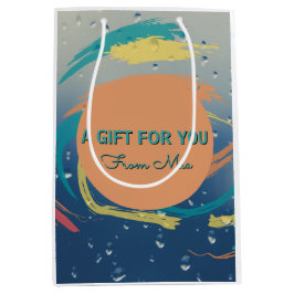 Bräckt kalk, Orange, Gult och koral Brushstroke