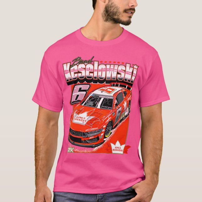 Brad Keselowski Classic Kung Hawaiian Edition T Shirt (Framsida)