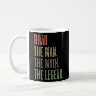 BRAD Man the Myth the LEGEND FUNNY Manar Boys Kaffemugg
