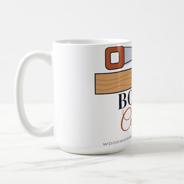 Brädcertifierad träarbetare snickare såg skämtmugg kaffemugg (Vänster)