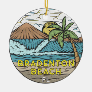 Bradenton Beach Florida Vintage Art Julgransprydnad Keramik