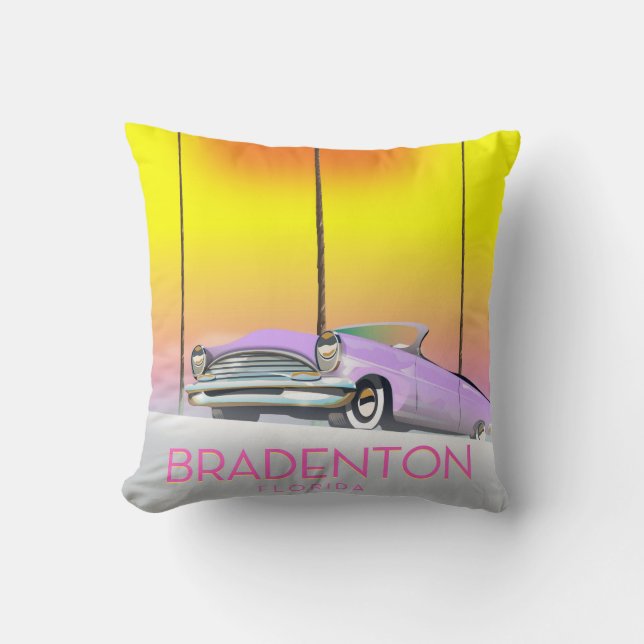 Bradenton Florida Classic-bilaffisch Kudde (Framsida)