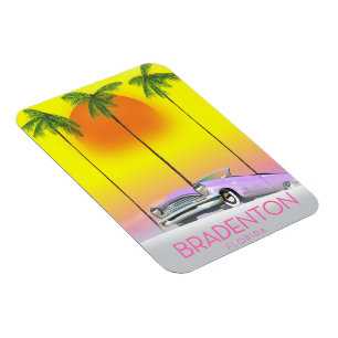 Bradenton Florida Classic-bilaffisch Magnet