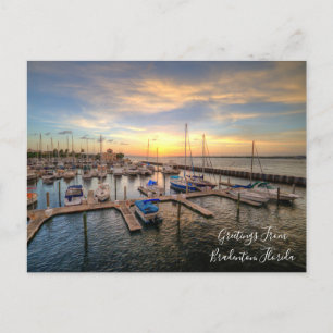 Bradenton, Florida Manatee River Post Card Vykort