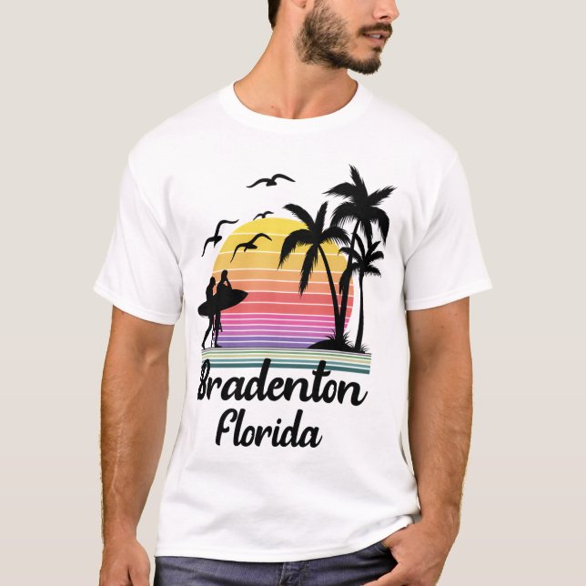 Bradenton Florida Retro T Shirt (Framsida)
