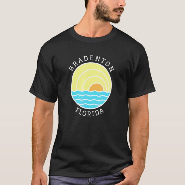 Bradenton Florida Sunset T Shirt (Framsida)