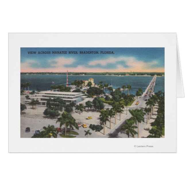 Bradenton, Florida - View ÖVER Manatee River Hälsningskort (Framsidan Horizontal)
