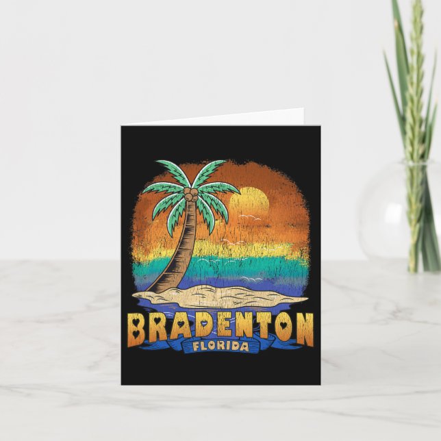 Bradenton Florida Vintage Distress Souvenir Kort (Framsida)