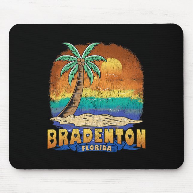 Bradenton Florida Vintage Sliten Souvenir  Musmatta (Framsidan)