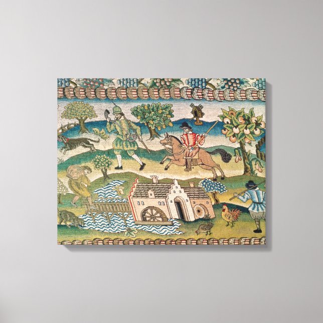 Bradford Bord Carpet, detaljuppgifter om landsbygd Canvastryck (Framsida)