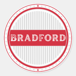 Bradford City Pride Emblem – English Identity Runt Klistermärke