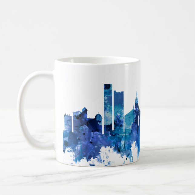 Bradford England Skyline Blue Kaffemugg (Vänster)