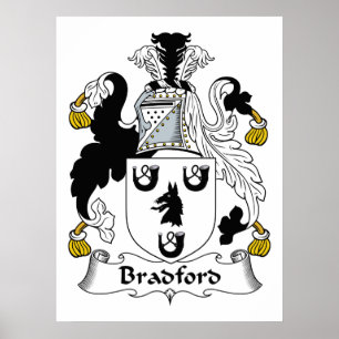 Bradford familjvapensköld poster
