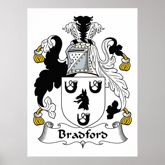 Bradford Family Crest Poster (Framsidan)
