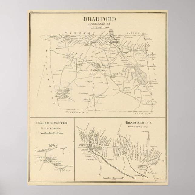 Bradford, Merrimack Co Poster (Framsidan)