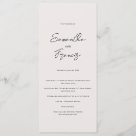 Bradford Modern Bröllop Program