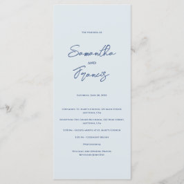 Bradford Modern Bröllop Program