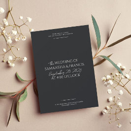 Bradford Modern Photo and Typography Bröllop Inbjudningar