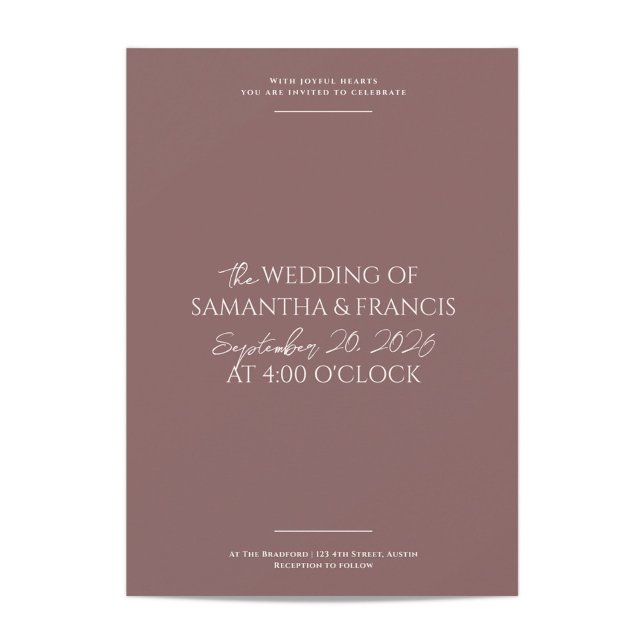 Bradford Modern Photo and Typography Bröllop Inbjudningar (Skapare uppladdad)