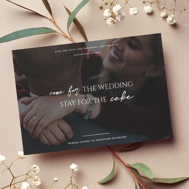 Bradford Modern Photo and Typography Bröllop Spara Datumet (Skapare uppladdad)