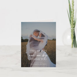 Bradford Modern Photo and Typography Bröllop Tack Kort