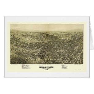 Bradford, PA Panorama karta - 1895 Hälsningskort