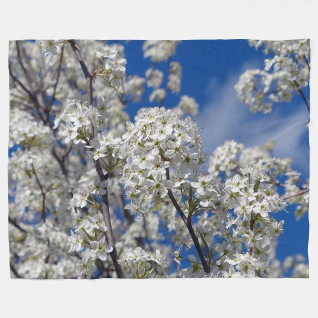Bradford Pear Blooms Fleecefilt (Framsidan (Horisontell))