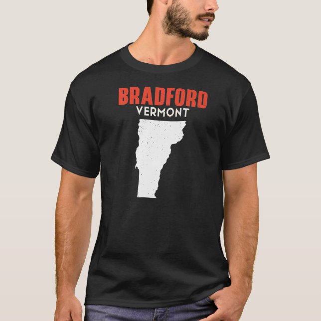 Bradford Vermont USA State America Travel Vermonte T Shirt (Framsida)