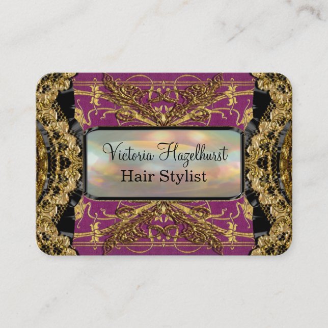 Bradfordshire Lola elegantHairstylist Visitkort (Framsida)