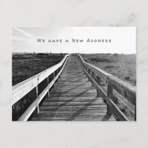 Brädgång Black n White Ny adress Vykort