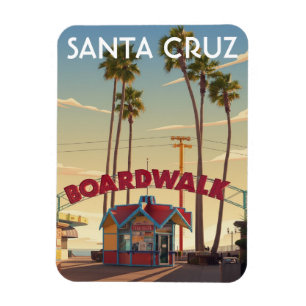 Brädgård i Santa Cruz Kalifornien Resa Magnet