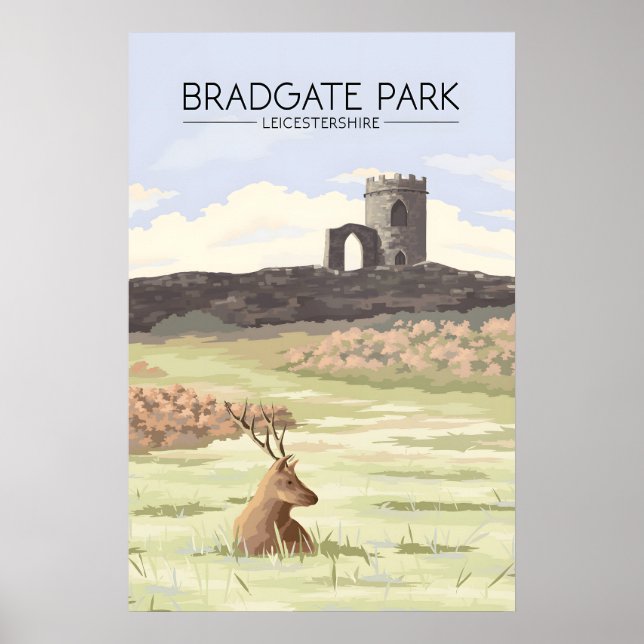 Bradgate Park Leicestershire Resoraffisch Poster (Framsidan)