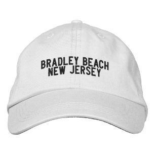BRADLEY BEACH New Jersey Hatt Broderad Keps