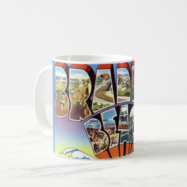 Bradley Beach NJ vykort Kaffemugg (Framsida vänster)