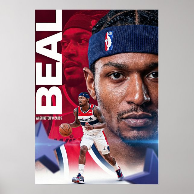 Bradley Beal | Washington Wizards All-Star Affisch (Framsidan)