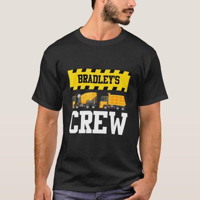 Bradley Construction Crew Anpassningsbar Dumptruck T Shirt (Framsida)